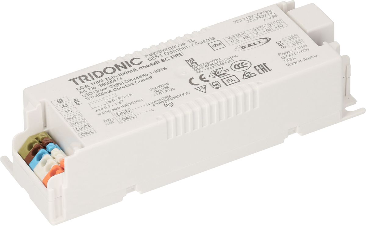 LED-Konstantstromtreiber DALI 150–400mA LCA one4all SC PRE