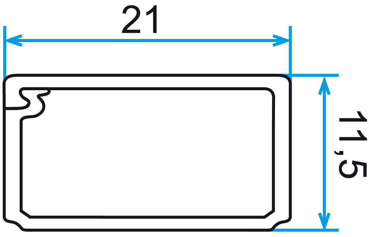 Kabelkanal 21x11.5mm weiss selbstklebend 2m