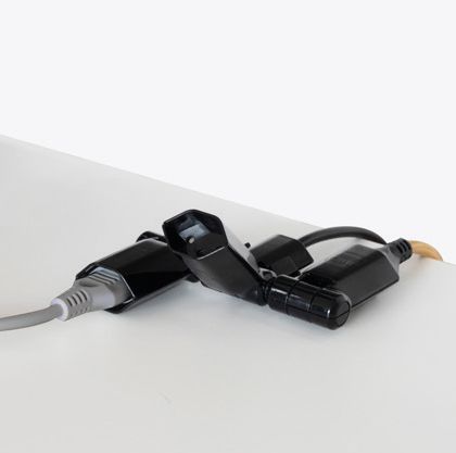 multiprise clip-clap Line 3x type 13 noir interrupteur 2m