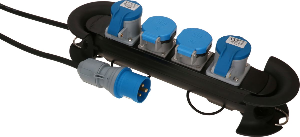 multiprise Construct Line 2x type 23 IP55 2x CEE16-3 noir 5m