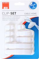 CLIP-SET 8x blanc assortis