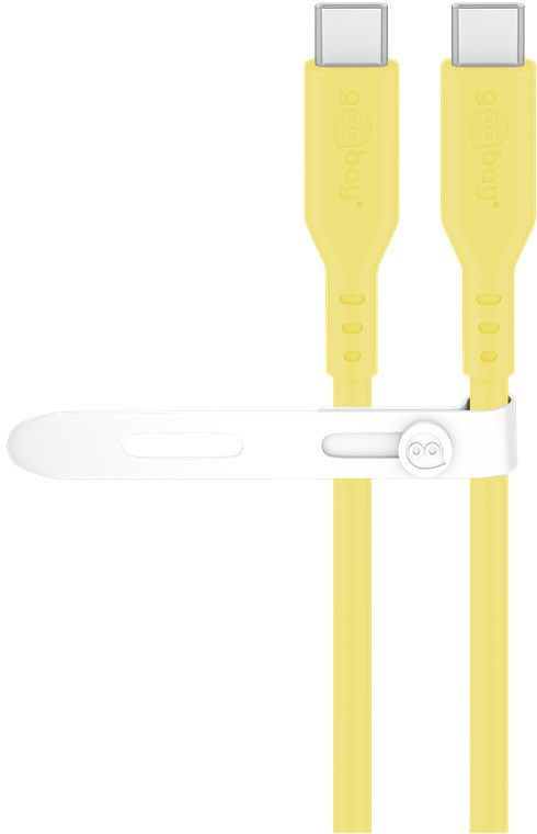 câble de recharge USB-C silicone 1.5m jaune