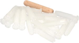 Goulotte Chevilles de fixation blanc / 20 pièces