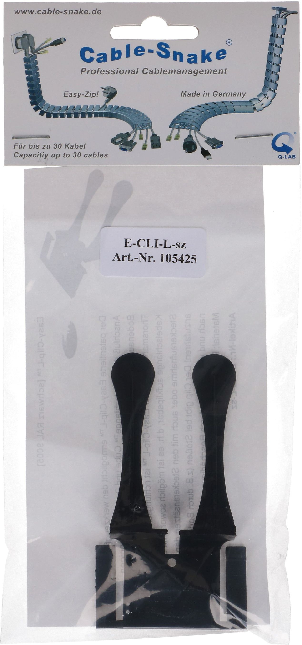 adaptateur pour sortie au sol Easy-Clip-L noir RAL9005