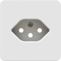 prise 1x type 13 plaque frontale priamos blanc