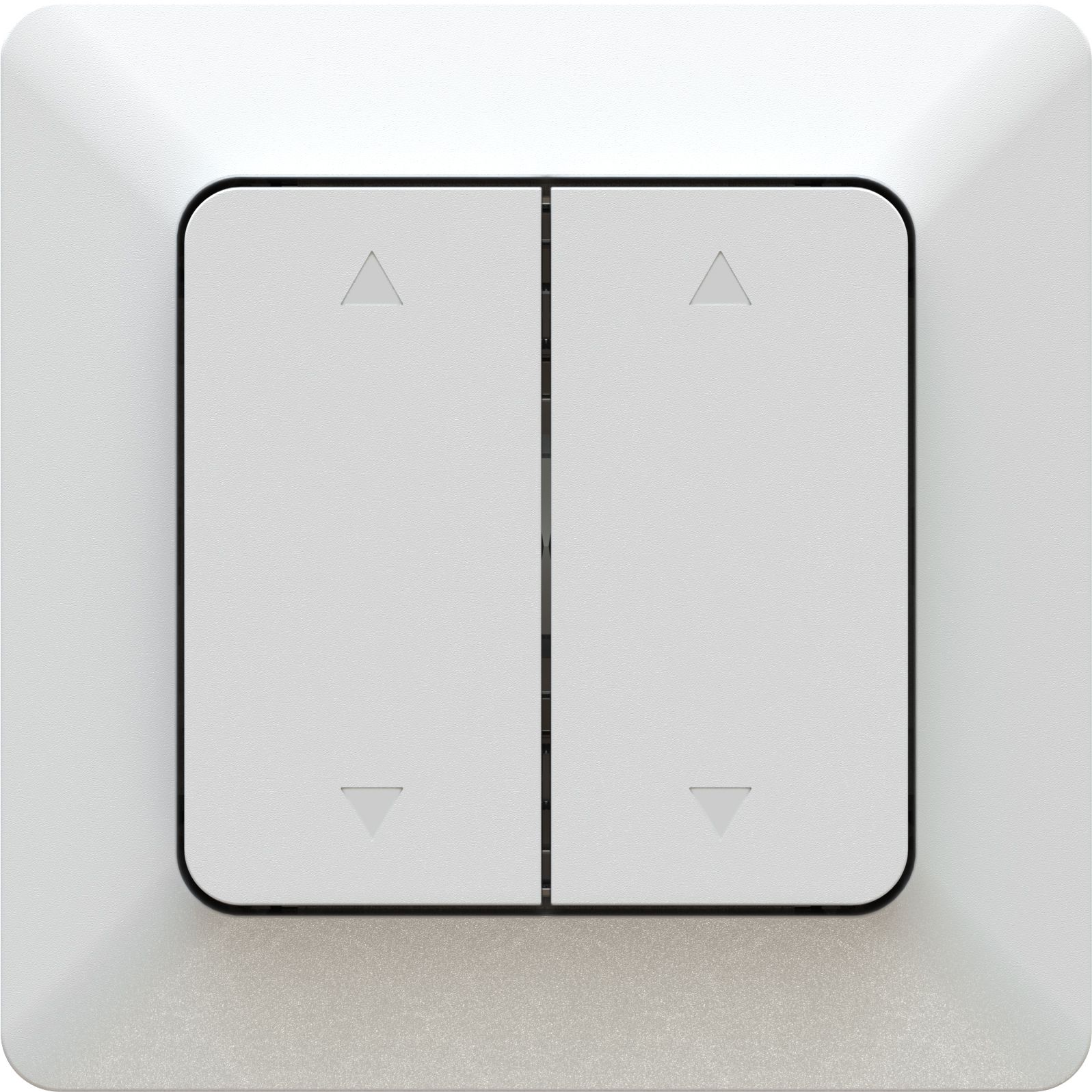 bouton-poussoir à bascule double 2x stores ENC priamos blanc