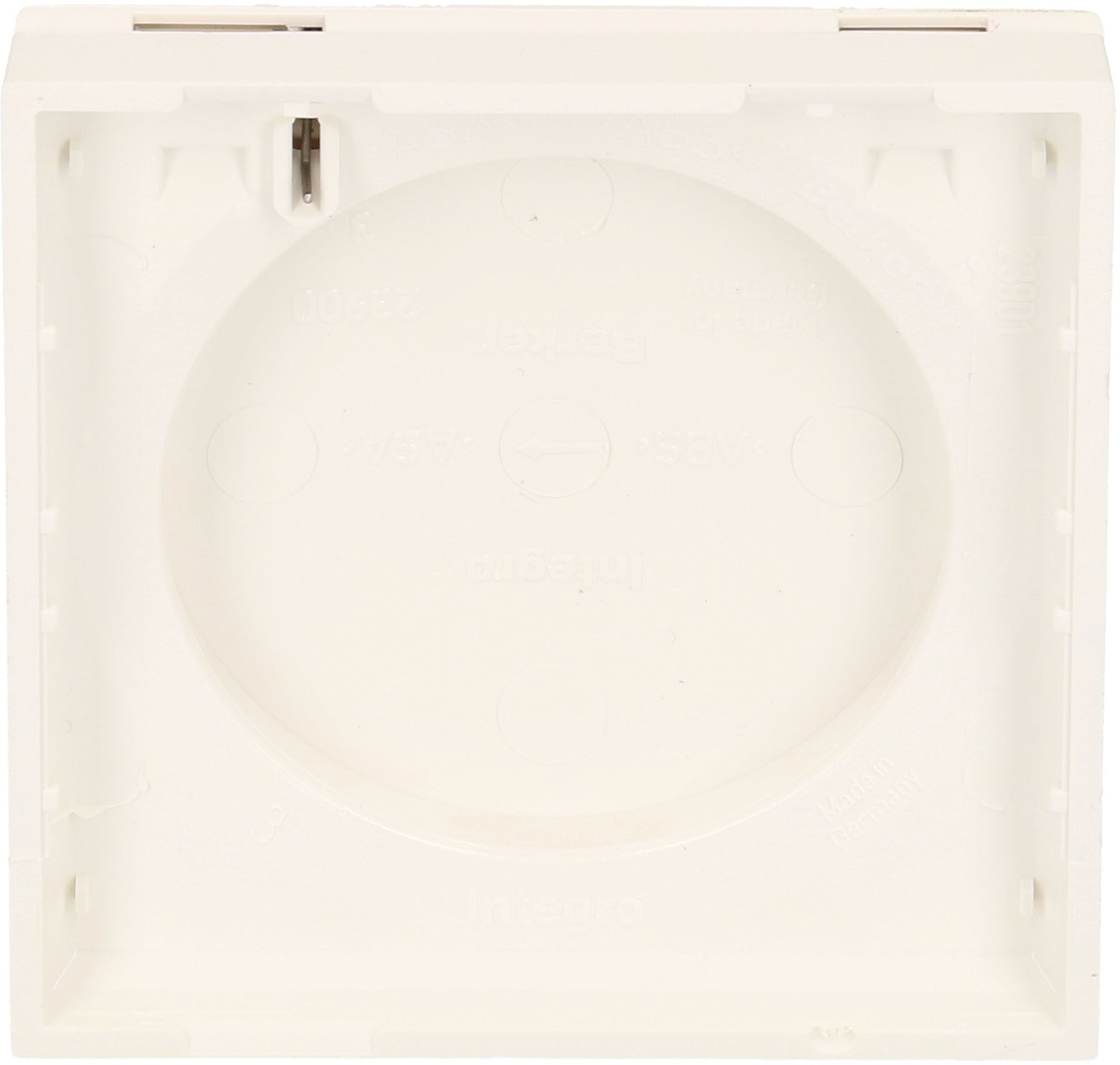 Abdeckrahmen Gr.1 UP mit Klappdeckel Integro weiss hochglanz