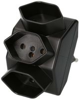 multi adaptateur 3x type 13 3 pôles noir
