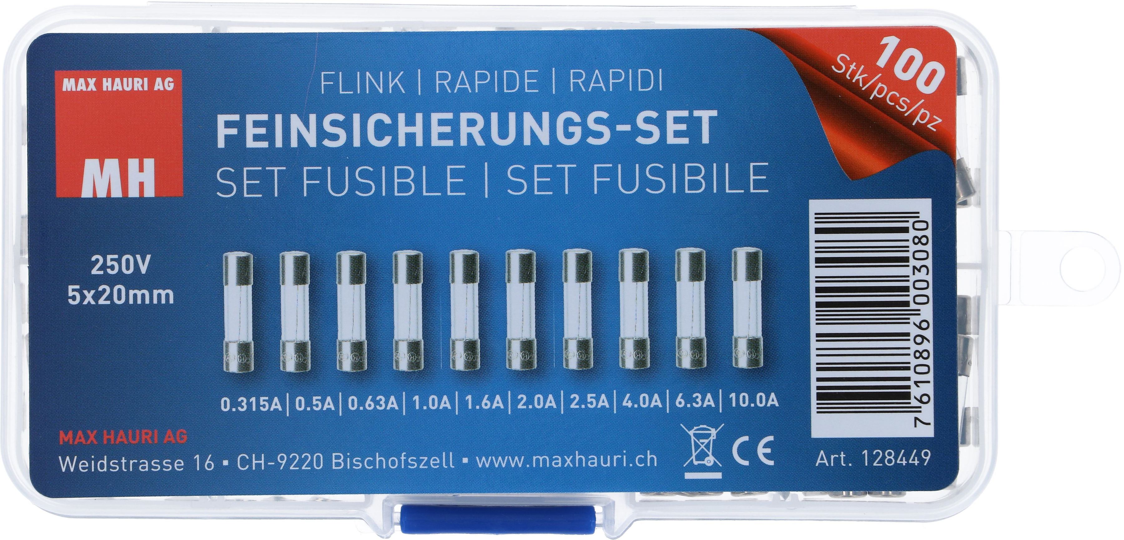 set fusible 5x20 mm rapide