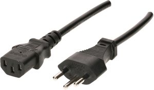 câble d'appareil TD H05VV-F3G0.75 2m noir type 12/C13