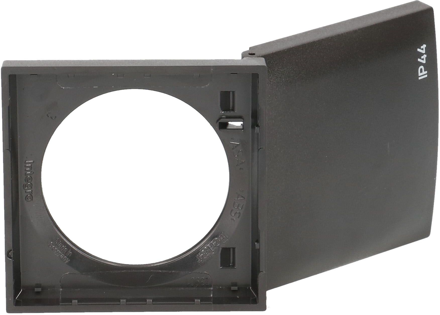 Abdeckrahmen Gr.1 UP mit Klappdeckel Integro IP44 anthrazit