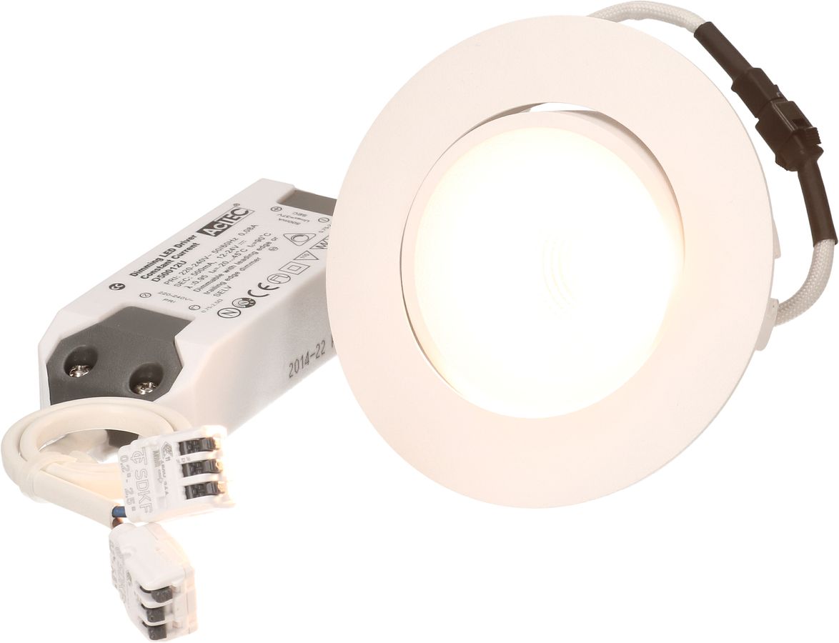 spot encastré à LED elegance blanc 3000K 900lm 38°
