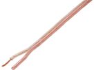 câble de haut-parleur 2x0.5mm² 10m transparent