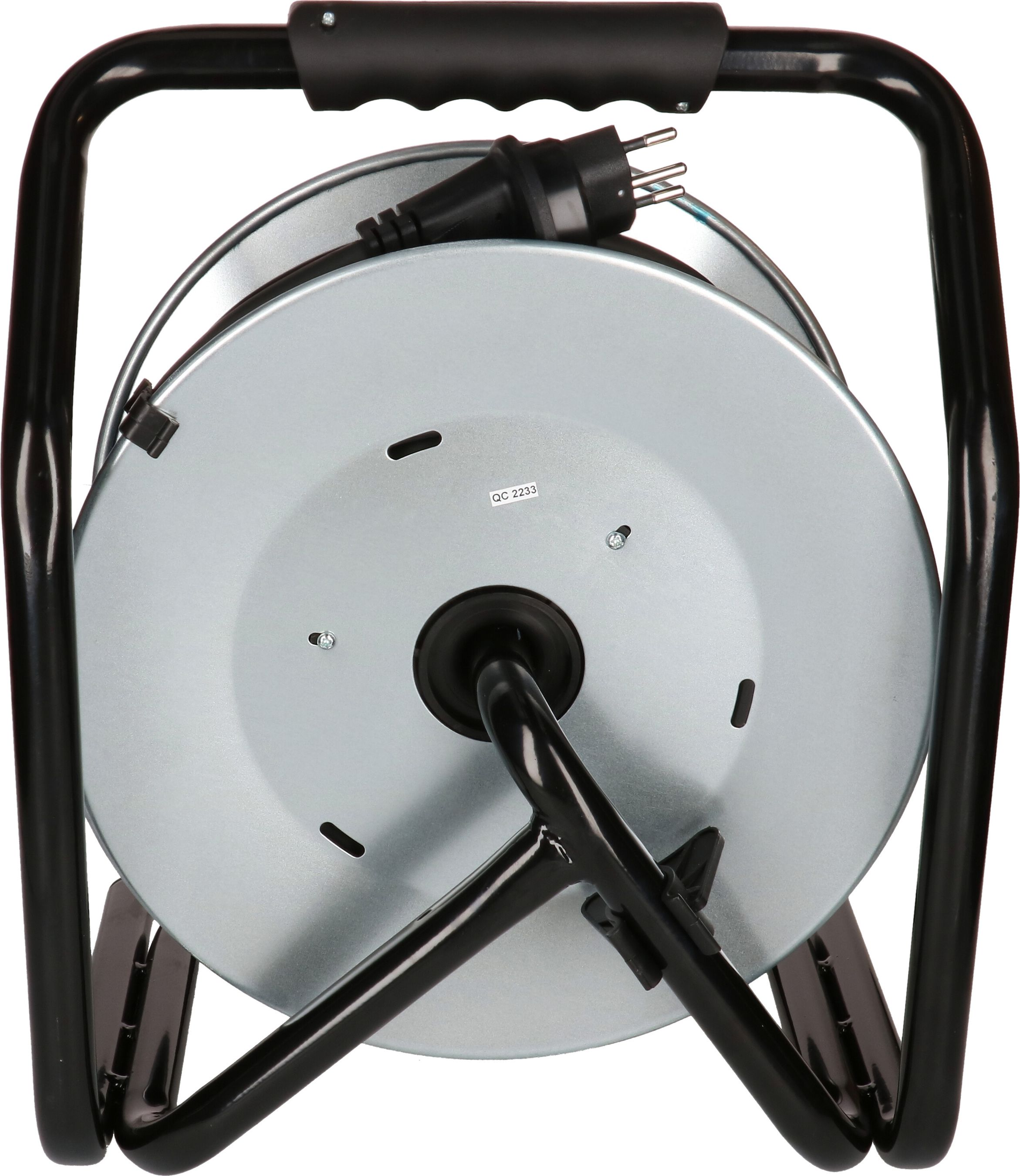 enrouleur de câble en acier IP55 3x type 13 33m noir acier