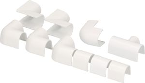 Raccords de goulotte 5mm blanc assorti 10 pcs.