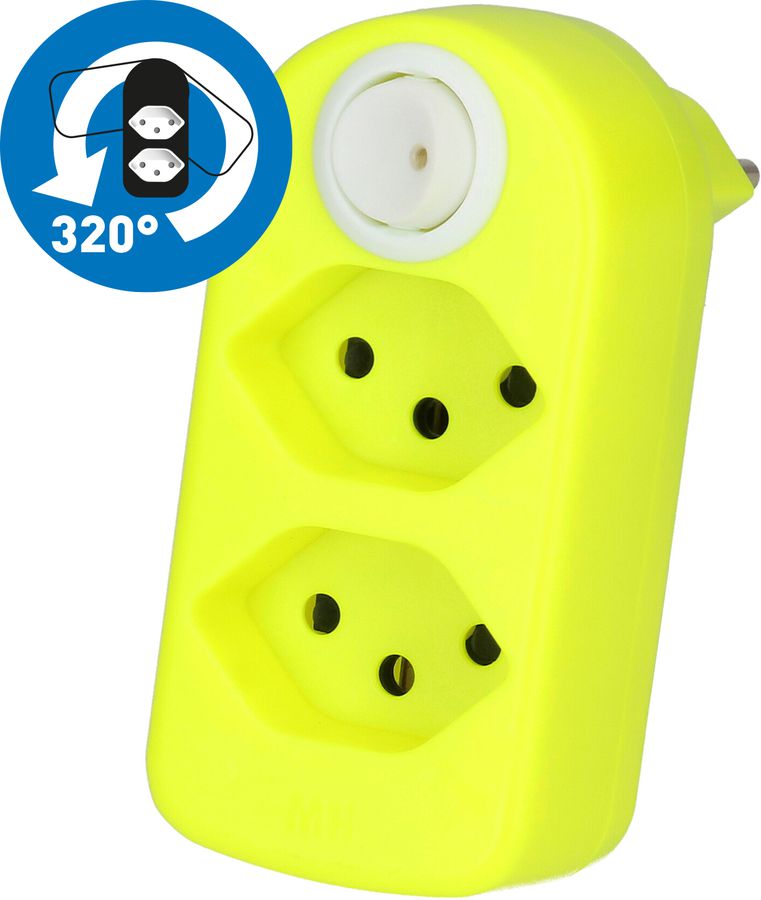 Multi adaptateur ADAPT 2x type 13 jn fluo rota. interr. BS