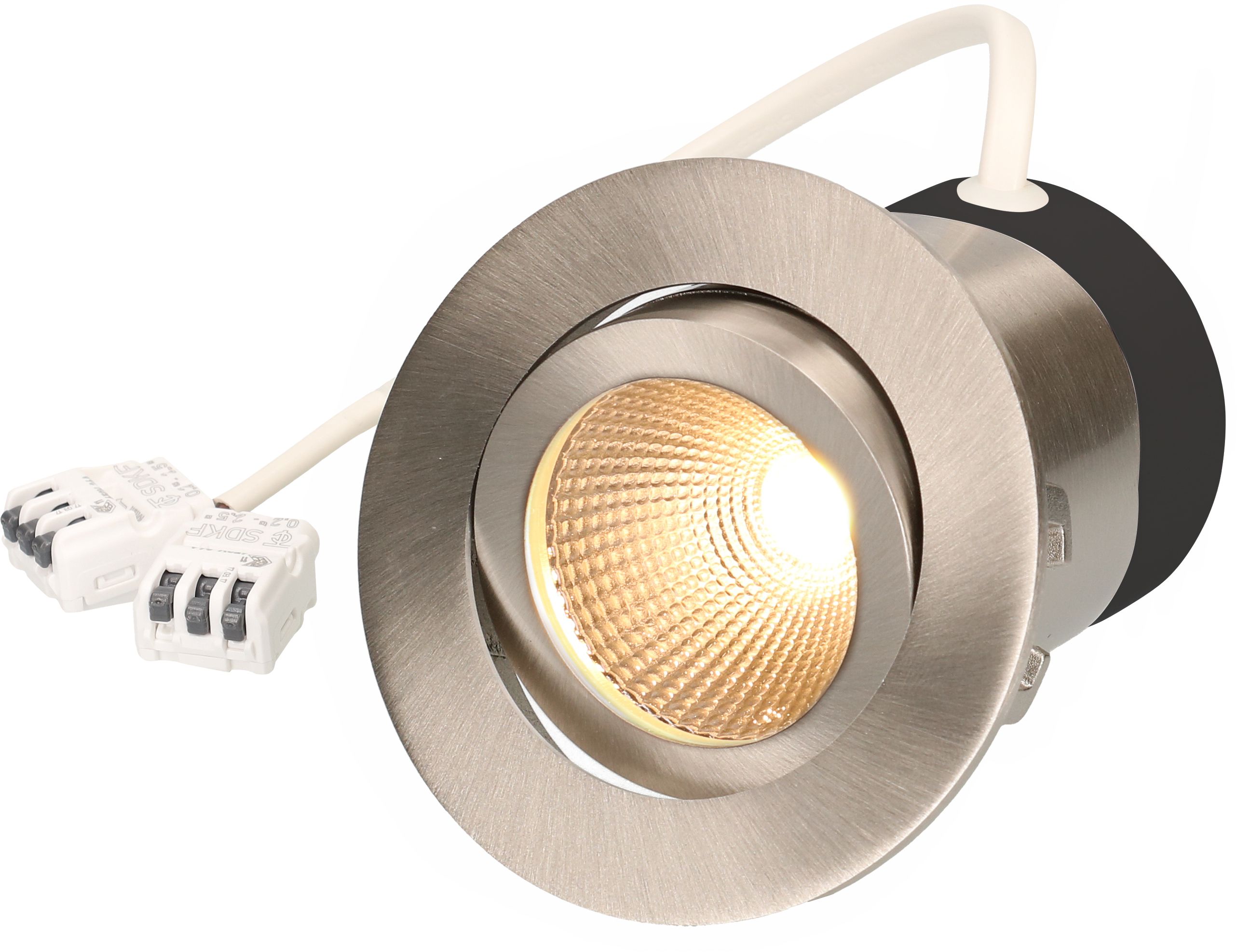 spot encastré à LED DISC 230 Ø68 nickel brossé 3000K 650lm 36°