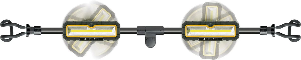 projecteur de travail rechargeable LED 2x 5W pliable noir/jaune