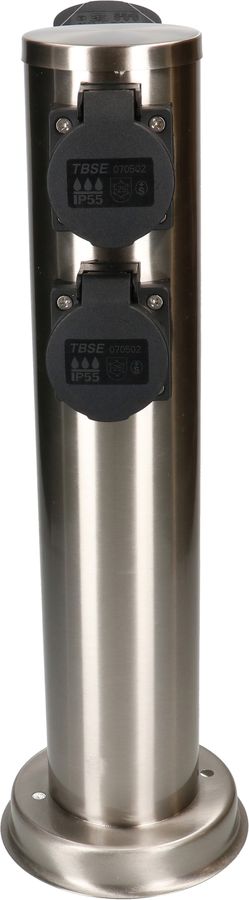 colonne de prises de jardin 4x type 13 IP55 rond acier