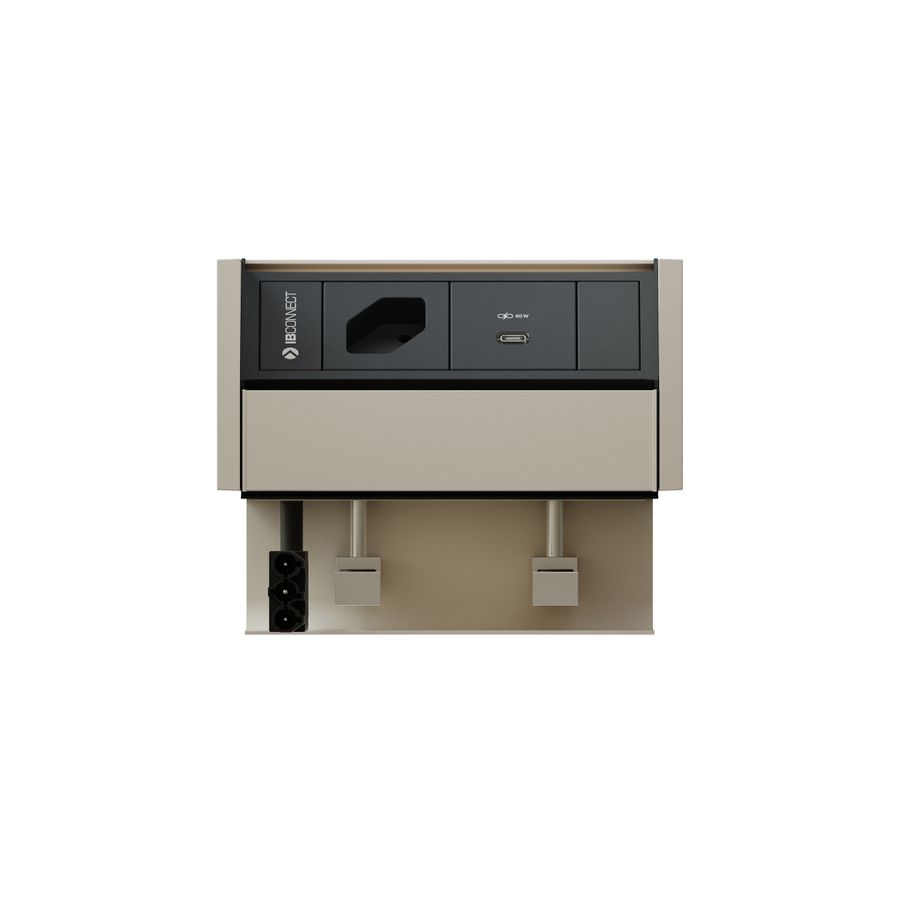 PRISMA Steckdoseneinheit weiss 1x Typ 13 1x USB-C 60W