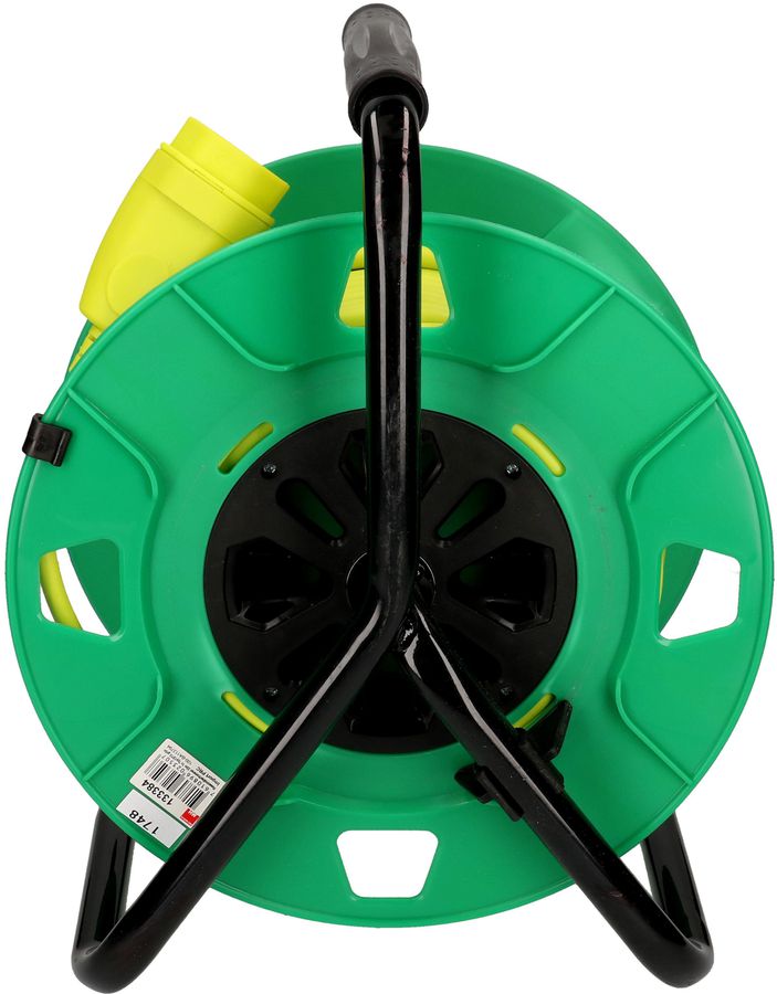 enrouleur de câble de jardin 1x type 13 33m noir/vert/vert fluo