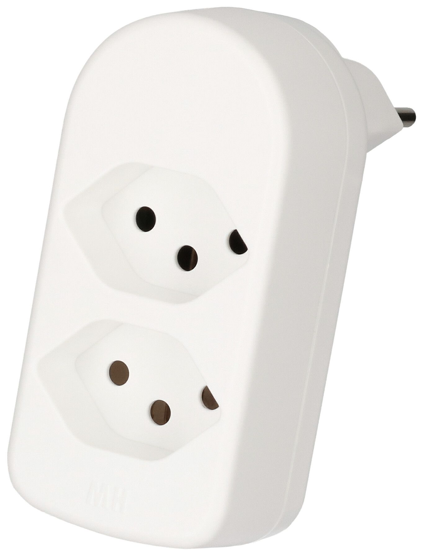 Abzweigstecker ADAPT 2x Typ 13 weiss drehbar Green+Fair