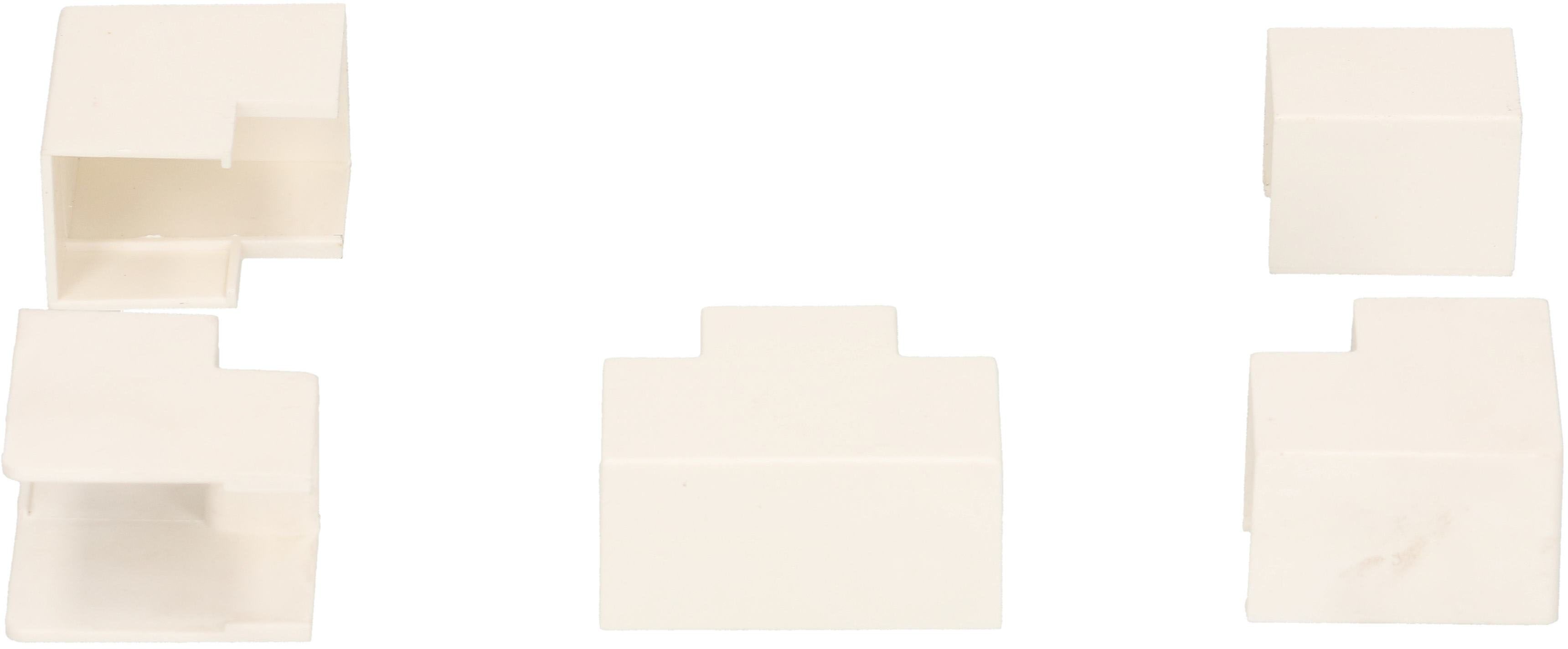 Connessione canalina 16x16mm bianco assortito 5 pz.