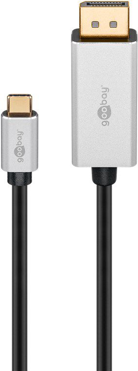 USB-C à DisplayPort câble adaptateur 2m noir/argent