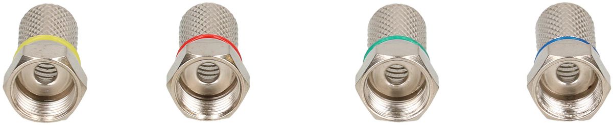 fiche F à visser D=7mm avec 8 anneaux de couleur 4 pièces