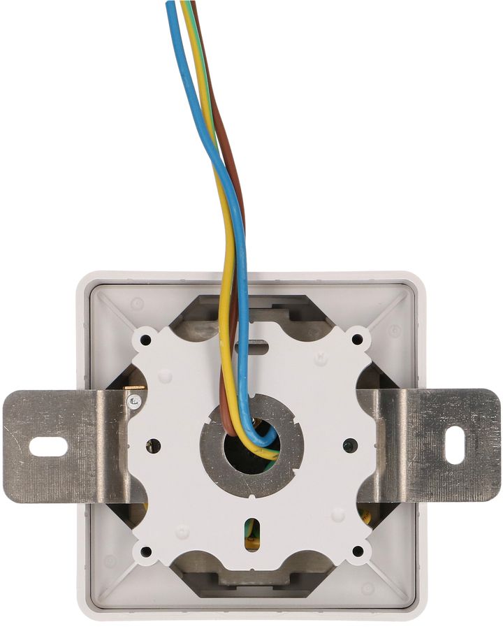 Steckdose 1x Typ 13 AP mit Montagebügel priamos weiss