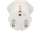 adaptateur fixe Schuko / type 13 CEE 7/7 blanc