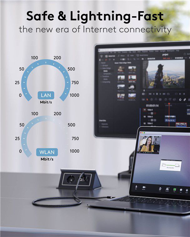 cavo adattatore da USB-C a rete RJ45 2m