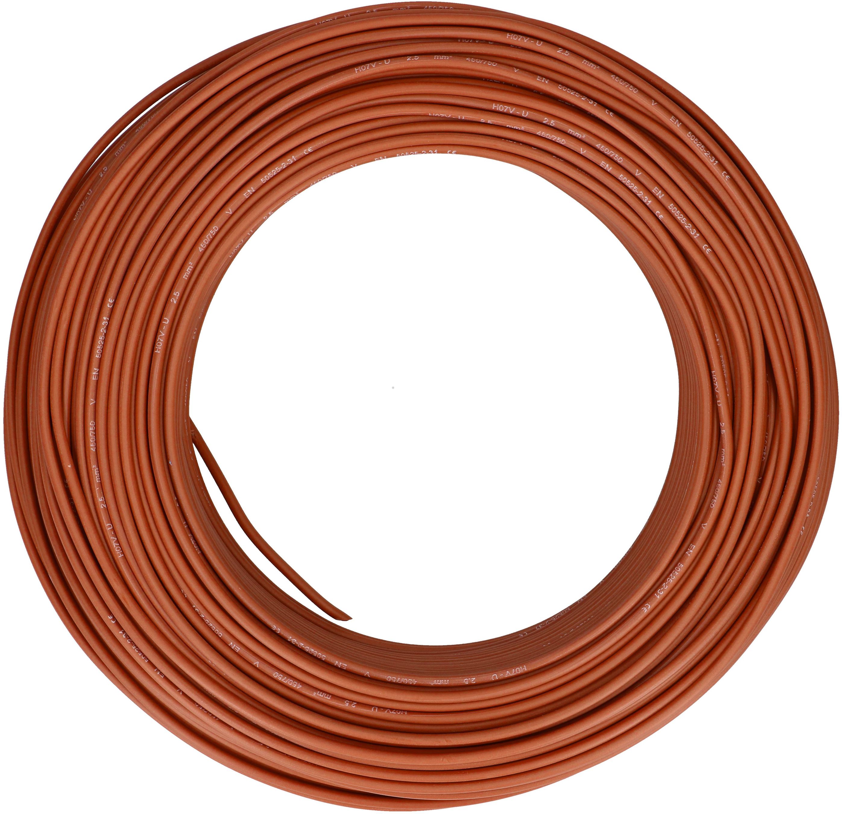 fil en T H07V-U2.5 100m marron