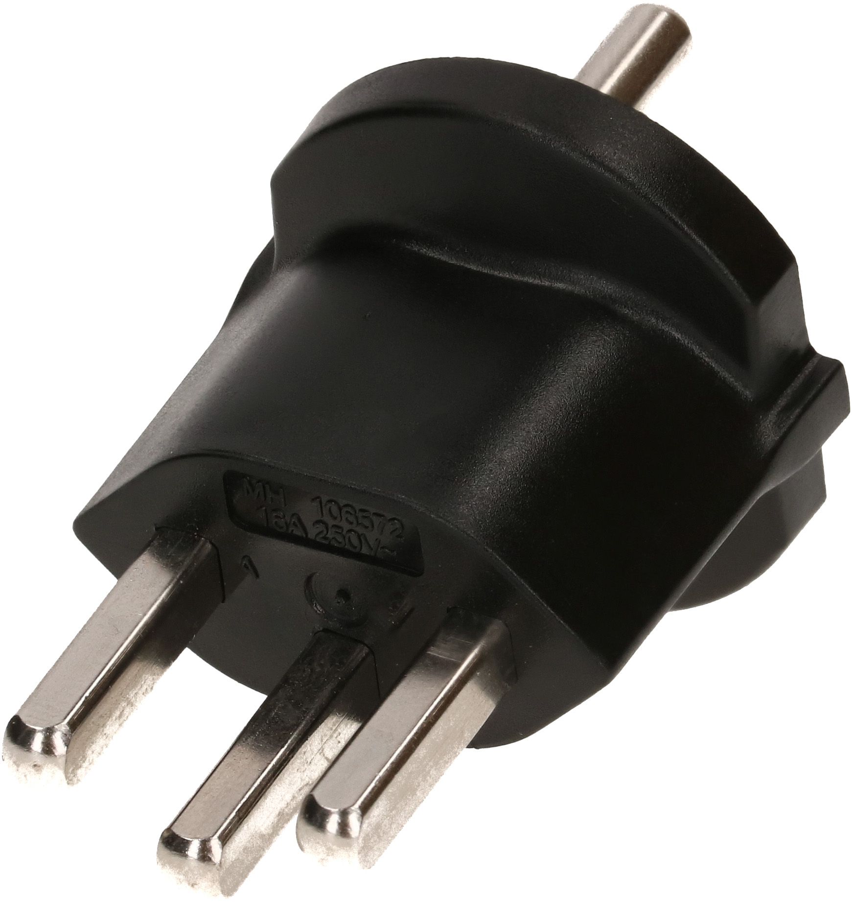 adaptateur fixe type 23 / Schuko CEE 7/7 avec joint noir