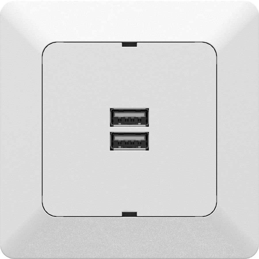 Bloc chargeur USB 3.4A/5VDC, ENC, priamos, blanc