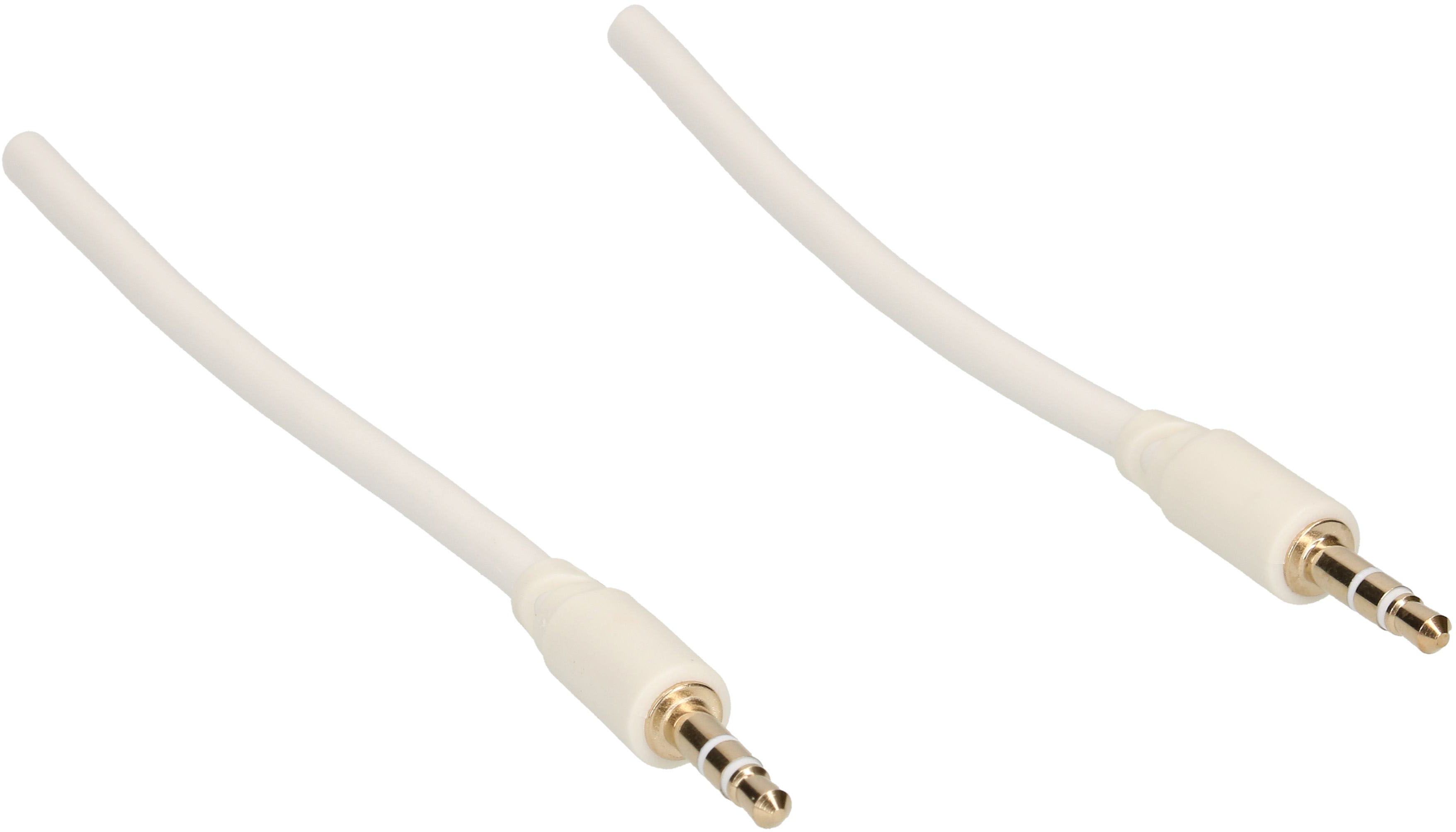 câble audio stéréo fiche jack 1.5m blanc