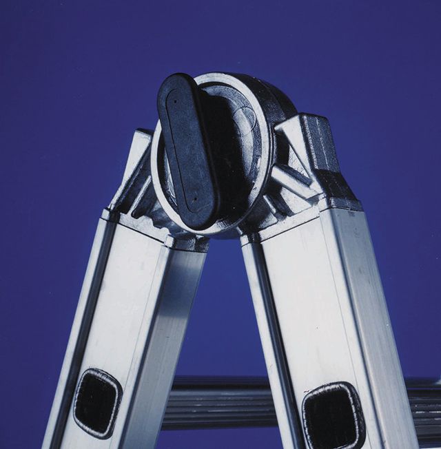 Scala telescopica in alluminio con 2x6 gradini