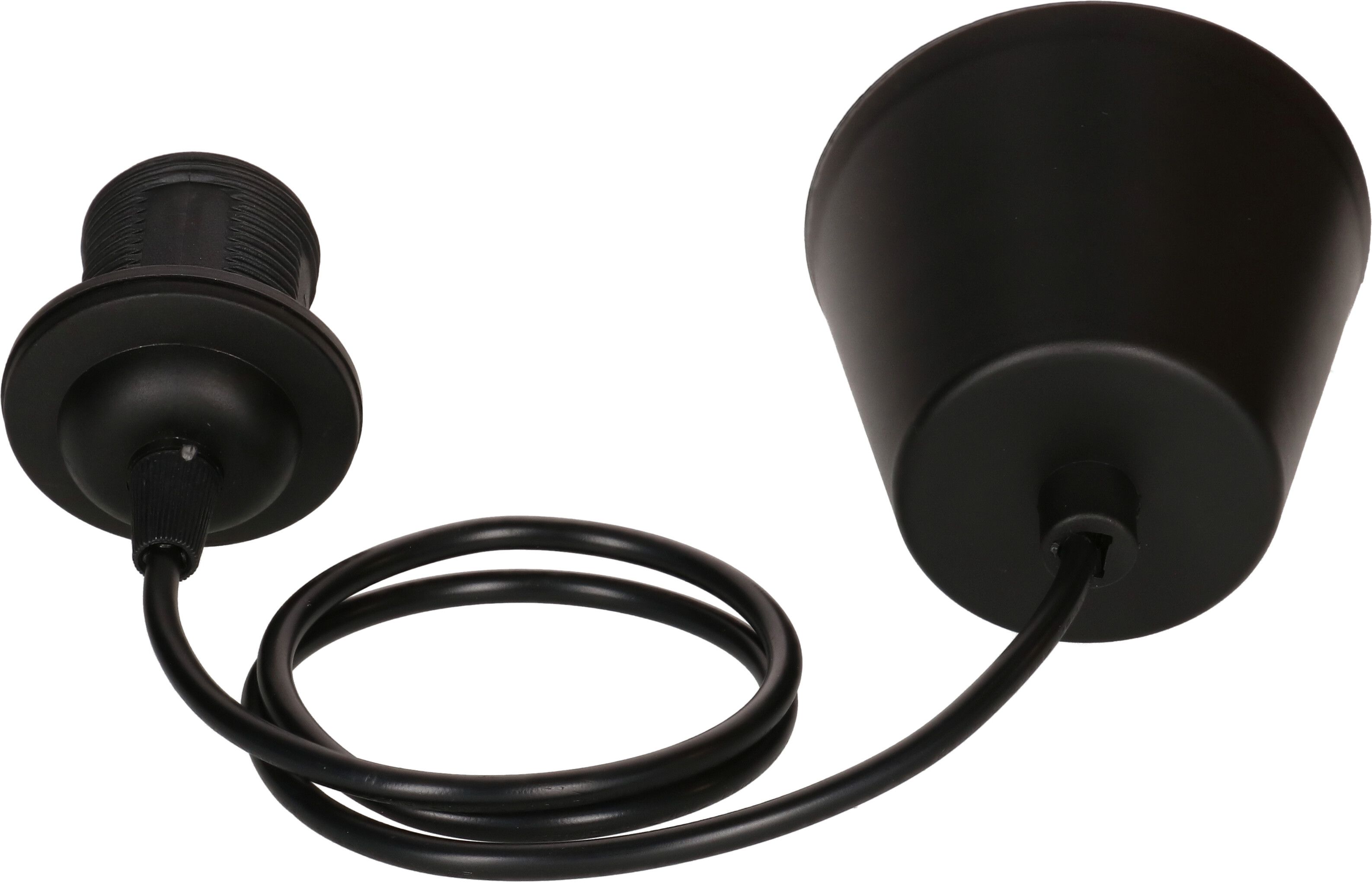 suspension de lampe E27 noir L=0.7m