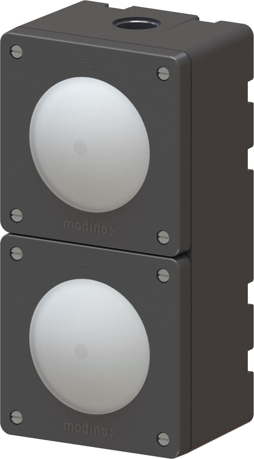 combinazione interru. s3 illu. / s3 illu. dim.2x1 AP exo IP55 ne