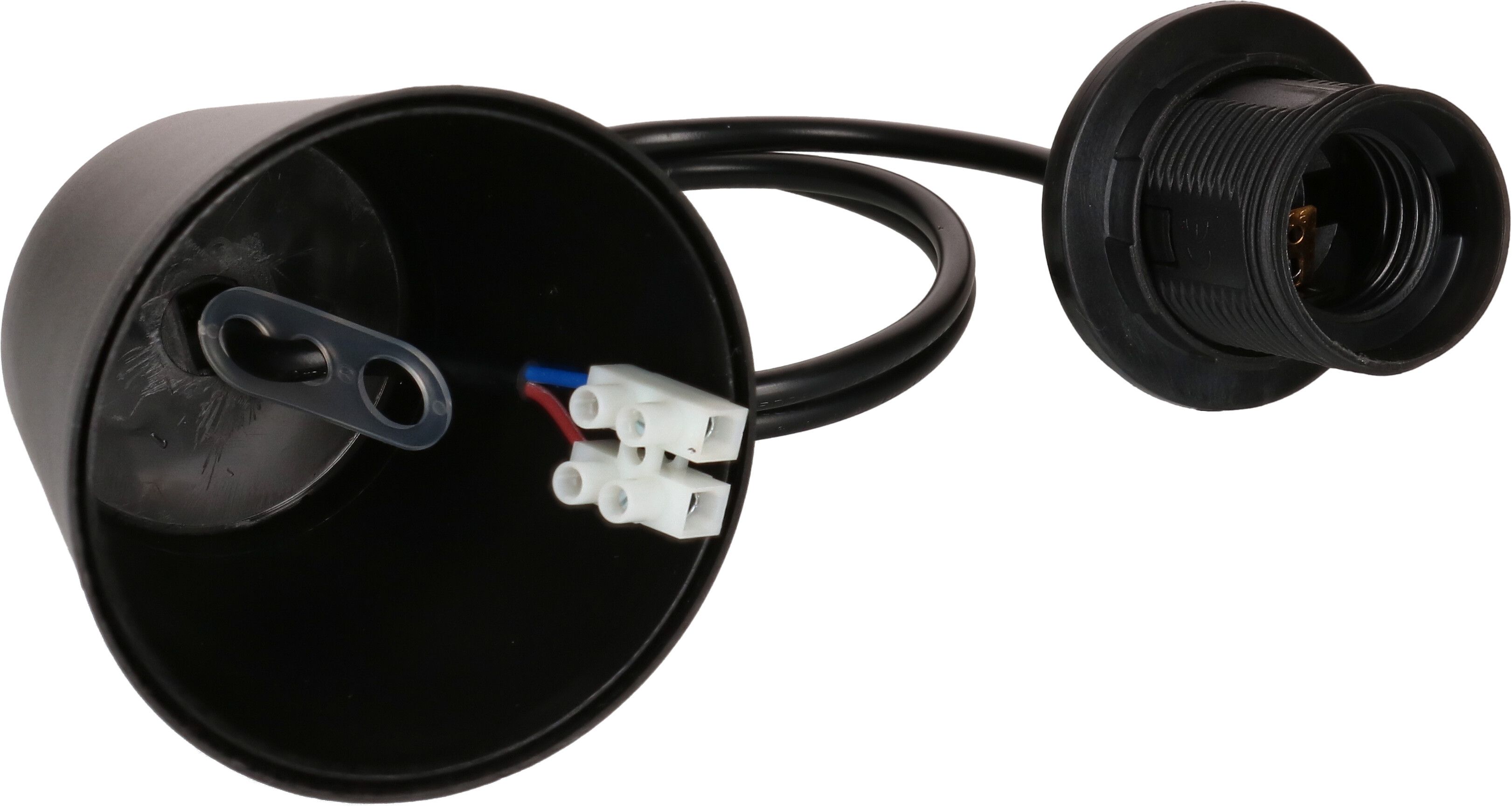 suspension de lampe E27 noir L=0.7m