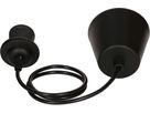 suspension de lampe E27 noir L=0.7m