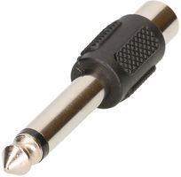 adaptateur audio mono fiche jack/prise RCA noir