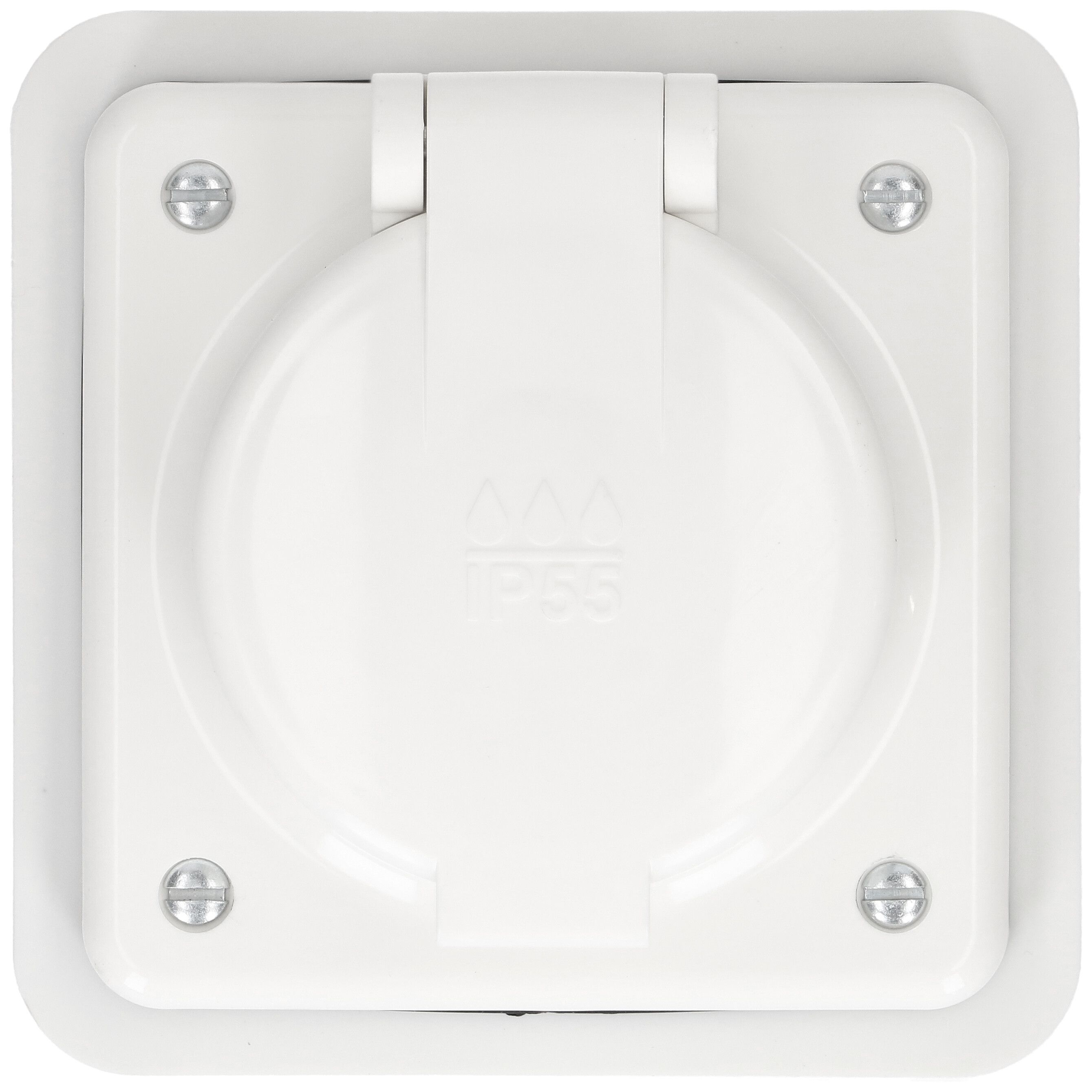 presa 1x tipo 23 dim.1x1 INC Mica Nass IP55 bianco