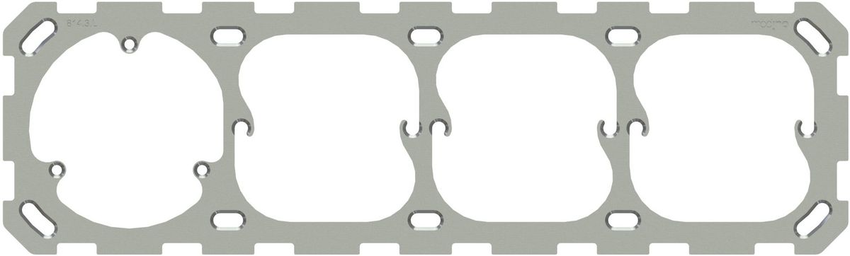 plaque de fixation ta.1x4 avec fixation en 3 points gauche modino