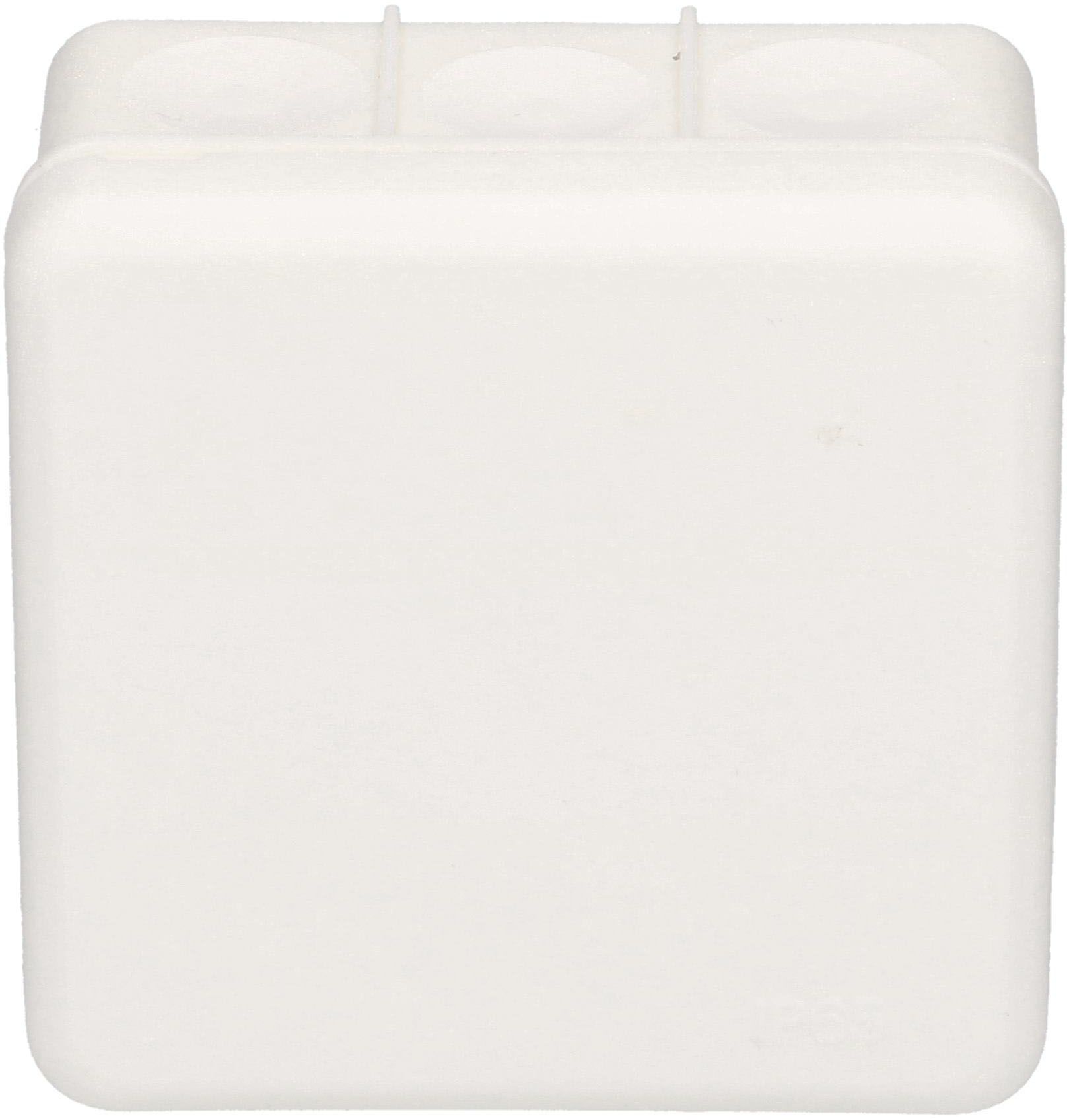 boîte de dérivation 85x85x38.5mm AP vide IP65 blanc