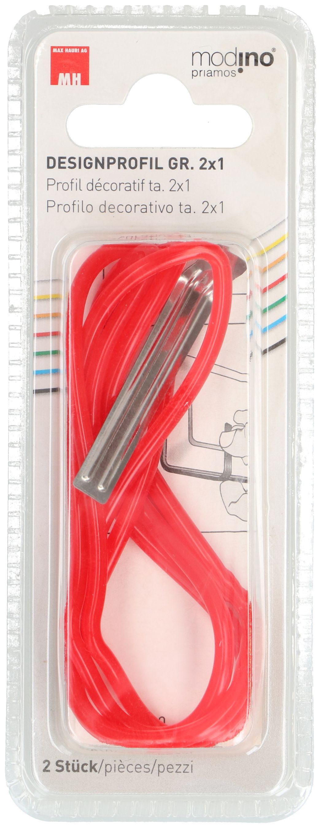profil décoratif ta.2x1 priamos rouge / 2 pièces