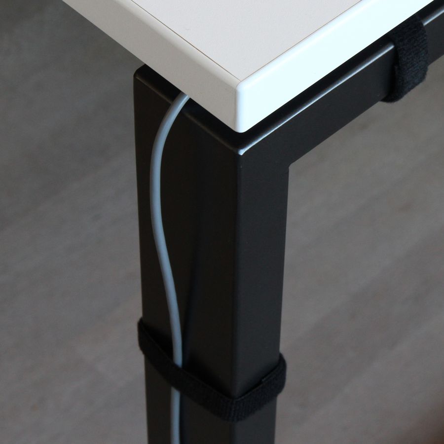 rouleau de velcro double face 25m noir