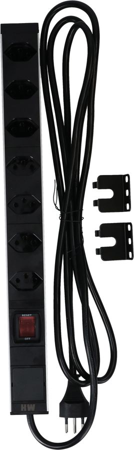 PDU 19 pouces 7x type 13 noir 1U fiche type 12 interrupteur