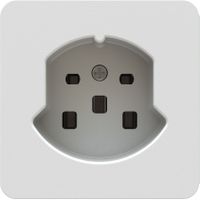 prise 1x type 25 insert avec plaque frontale priamos blanc