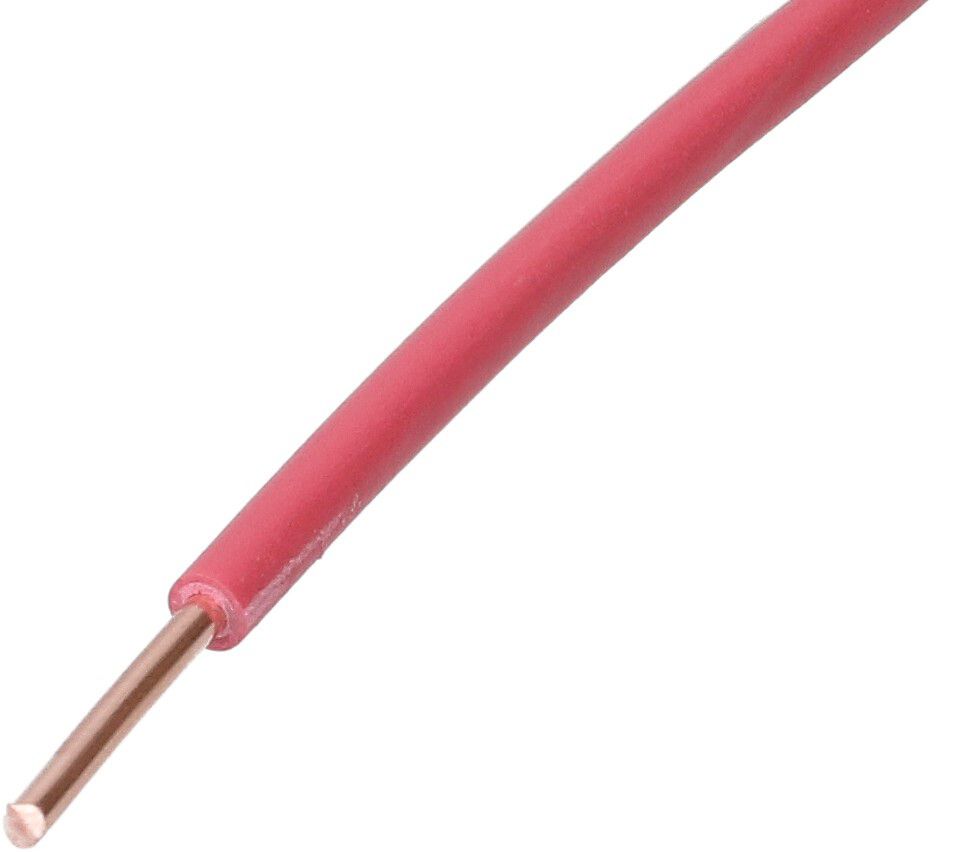 fil en T H07V-U1X1.5 20m rouge
